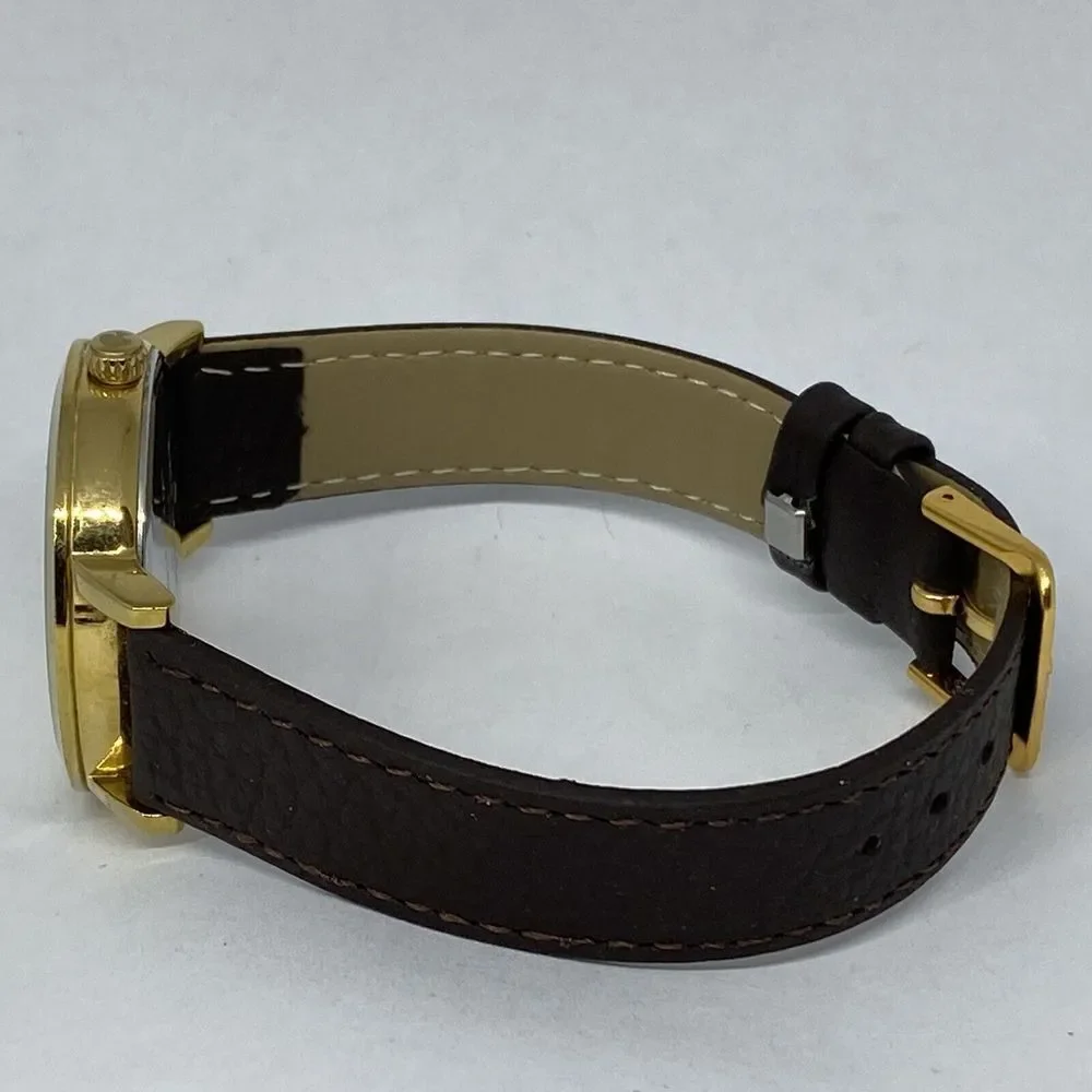 Kate Spade New York 0586 Women's Brown Leather Silver Analog Dial Watch XX572